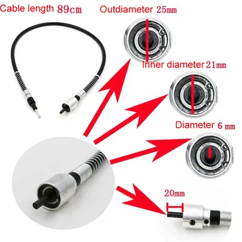 

108cmx2cm Electric Grinder Soft Shaft Non-slip Flexible Shaft for Polishing Drilling Engraving Milling Accessory