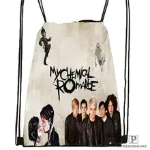Пользовательский its_my_chemical_romance@ 03-походная сумка на шнурке милый рюкзак для детей(черная спинка) 31x40 см#180611-03-110