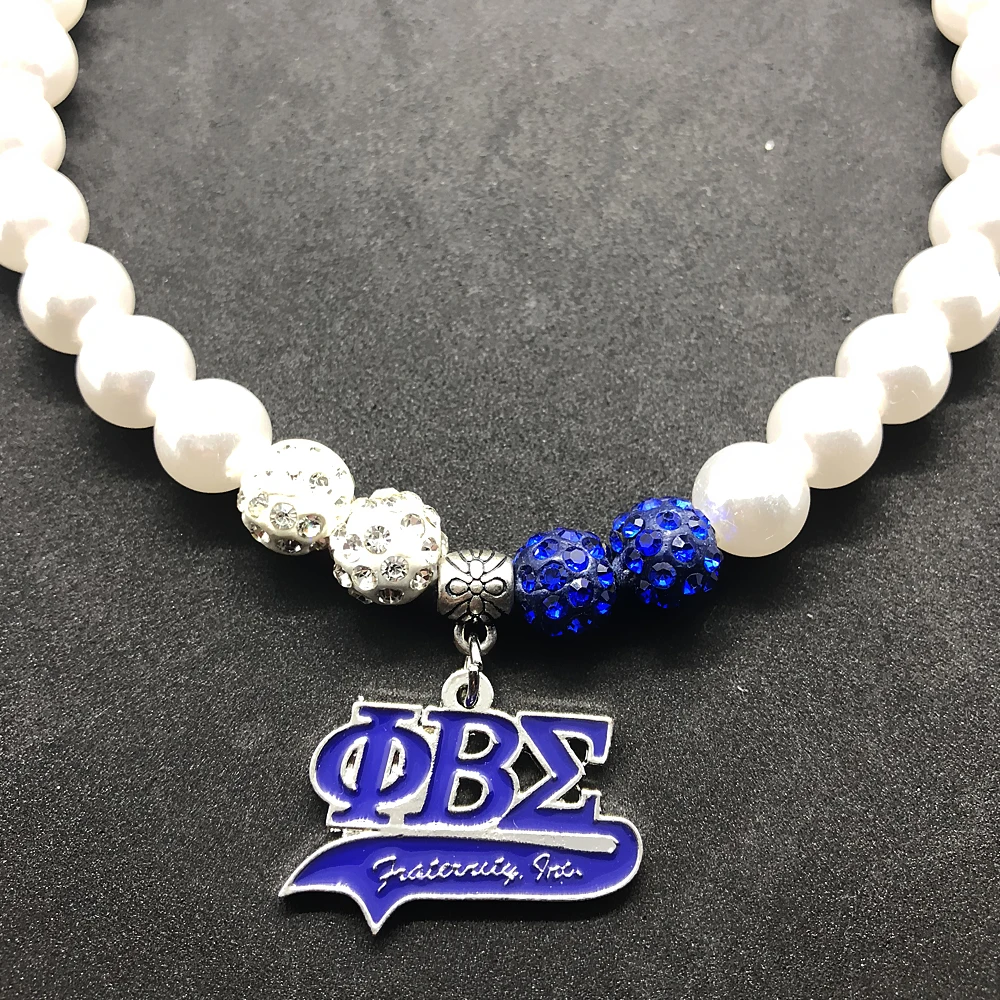 Эмалированный металлический греческий кулон PHI BETA SIGMA имитация жемчужного