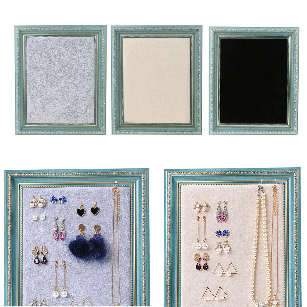 MagiDeal Vintage DIY Photo Frame Earring Ear Studs Desktop Picture Photograph Display 25x30cm