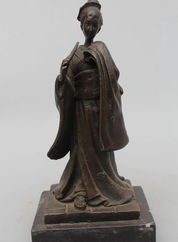 

11"Western Art sculpture Bronze Marble Famous Statue of Liberty Statue