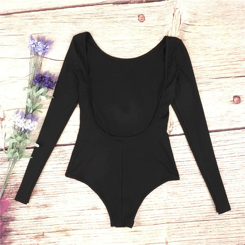 Backless long sleeve autumn bodysuit women 2018 bandage fitness slim black jumpsuits bodysuits sexy hot bodycon overalls clothes Backless long sleeve autumn bodysuit women 2018 bandage fitness slim black jumpsuits bodysuits sexy hot bodycon overalls clothes