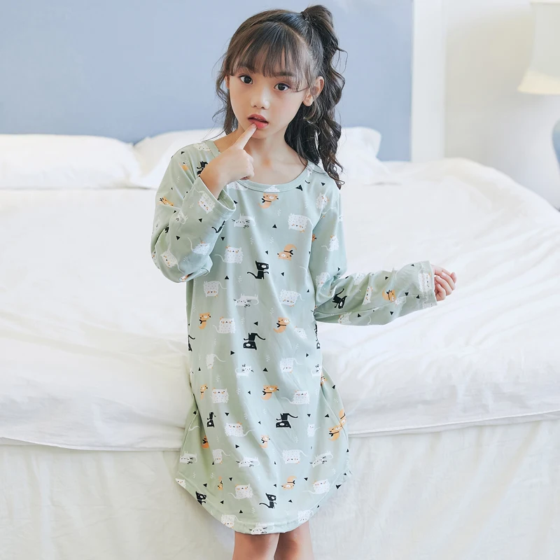 

New Children Princess Dresses Cartoon Girls Dress Comfortable Girls Night Gown Pajamas Baby Dress Kids Sleepwear Pyjamas Clothes