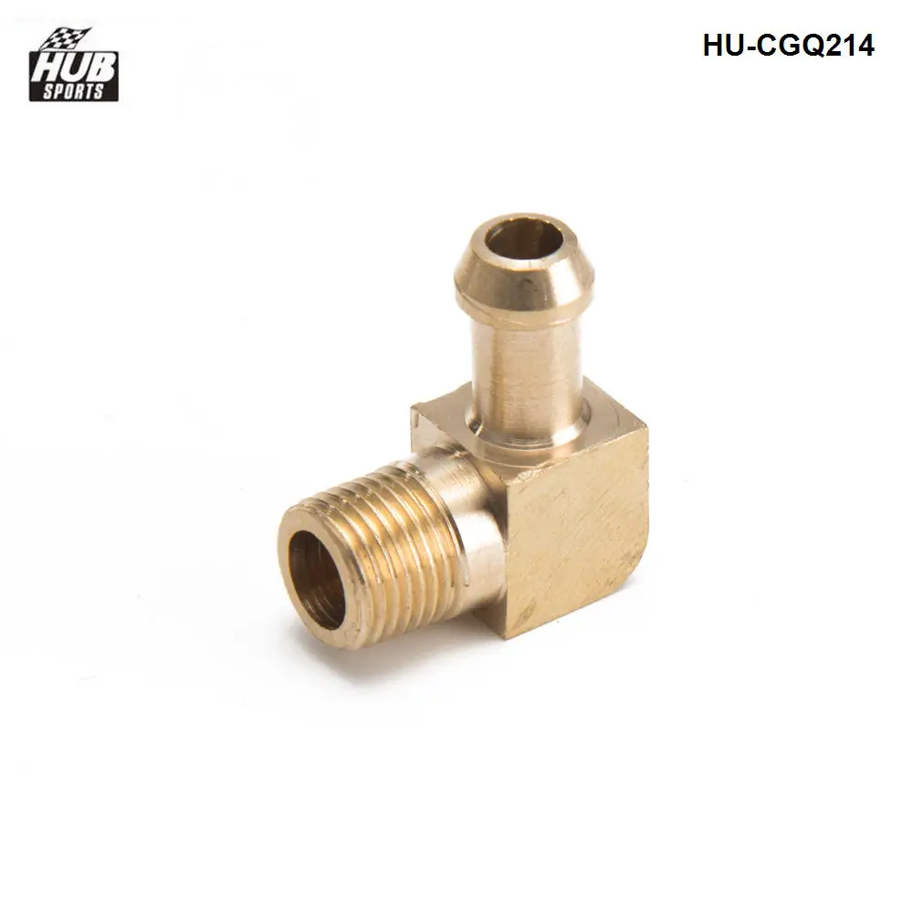 Hubsports -90 Degree Turbo Compressor Brass Boost Nipple Garrett T2 T25 T3 Turbo 1/8