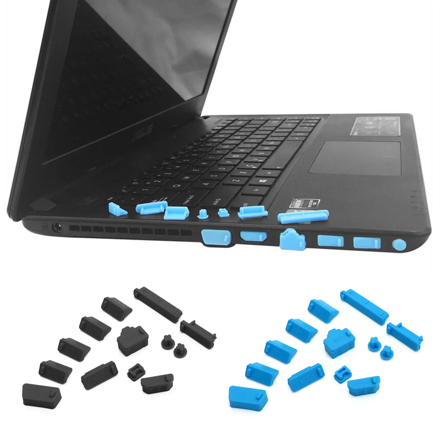 Vococal 13pcs Universal Laptop Notebook Silicone Anti Dust Plug Ports