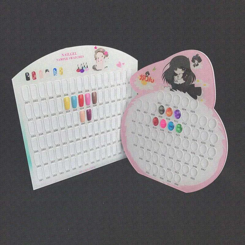 

New Nail Display Board Book 60/96 Colors Nail Polish Gel Show Shelf With Free Nail Tips