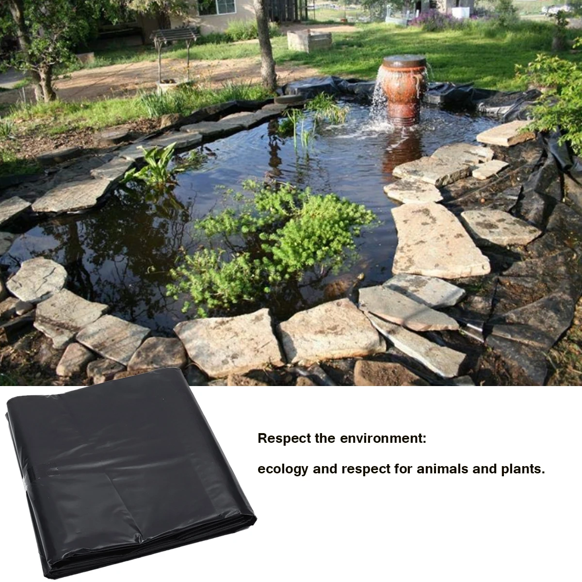 2.5/3x2.5cm Waterproof Fish Pond Liner Garden Pools Reinforced HDPE Heavy Duty Landscaping Pool