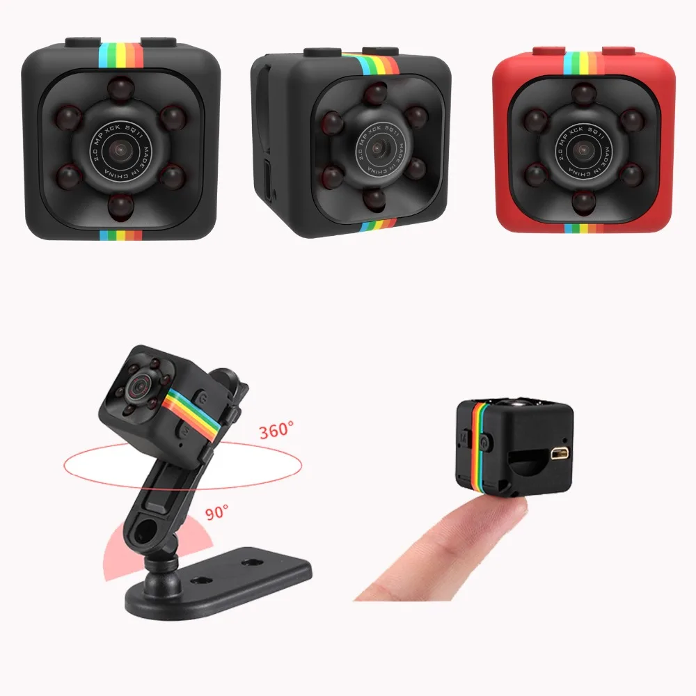 Tonbux 1080P Sport Mini DV SQ11 Infrared Night Vision Monitor Concealed Small Camera Video Recorder With 32G TFcard | Электроника