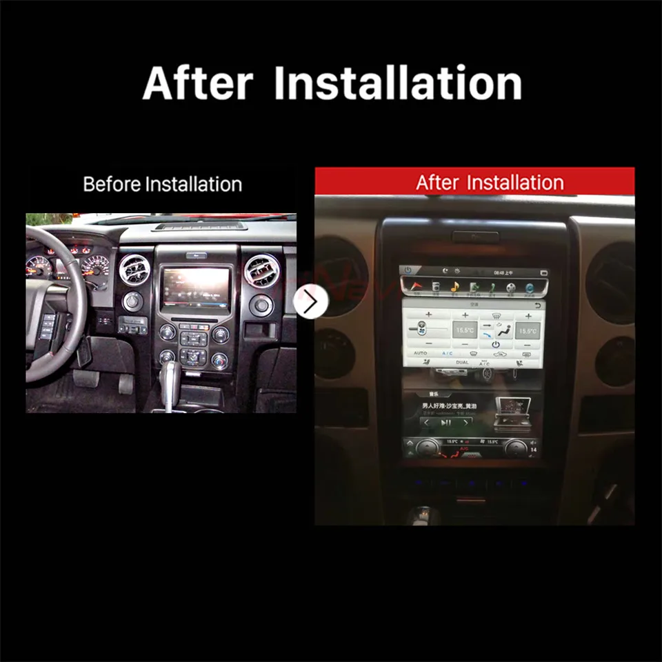 Excellent KiriNavi Vertical Screen Tesla Style 12.1" Android 8.1 Car Radio For Ford F150 Car Dvd Multimedia GPS Navigation 2009 - 2013 4G 5