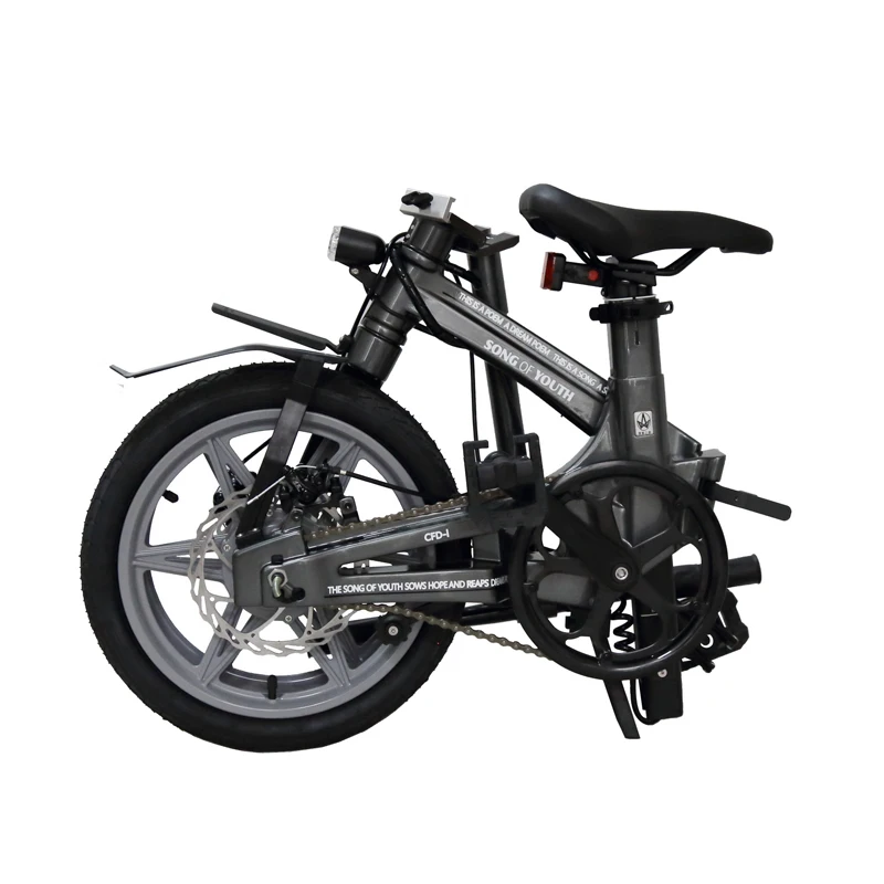 Top 16inch folding electric bike aluminum alloy folding electric bicycle ultra-light and easy to carry the electric bicycle 3