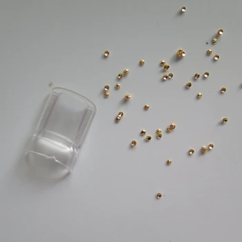

MD-1009 3D Approx. 500pcs/bag Tiny 1MM Gold Round Textured Surface Metal Stud Metal Nail Art Decoration