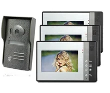 Envío libre de DHL Cable de 7 pulgadas de Seguridad Para el Hogar Video de La Puerta Teléfono Intercom Sistema de Seguridad Kit de la Cámara Al Aire Libre