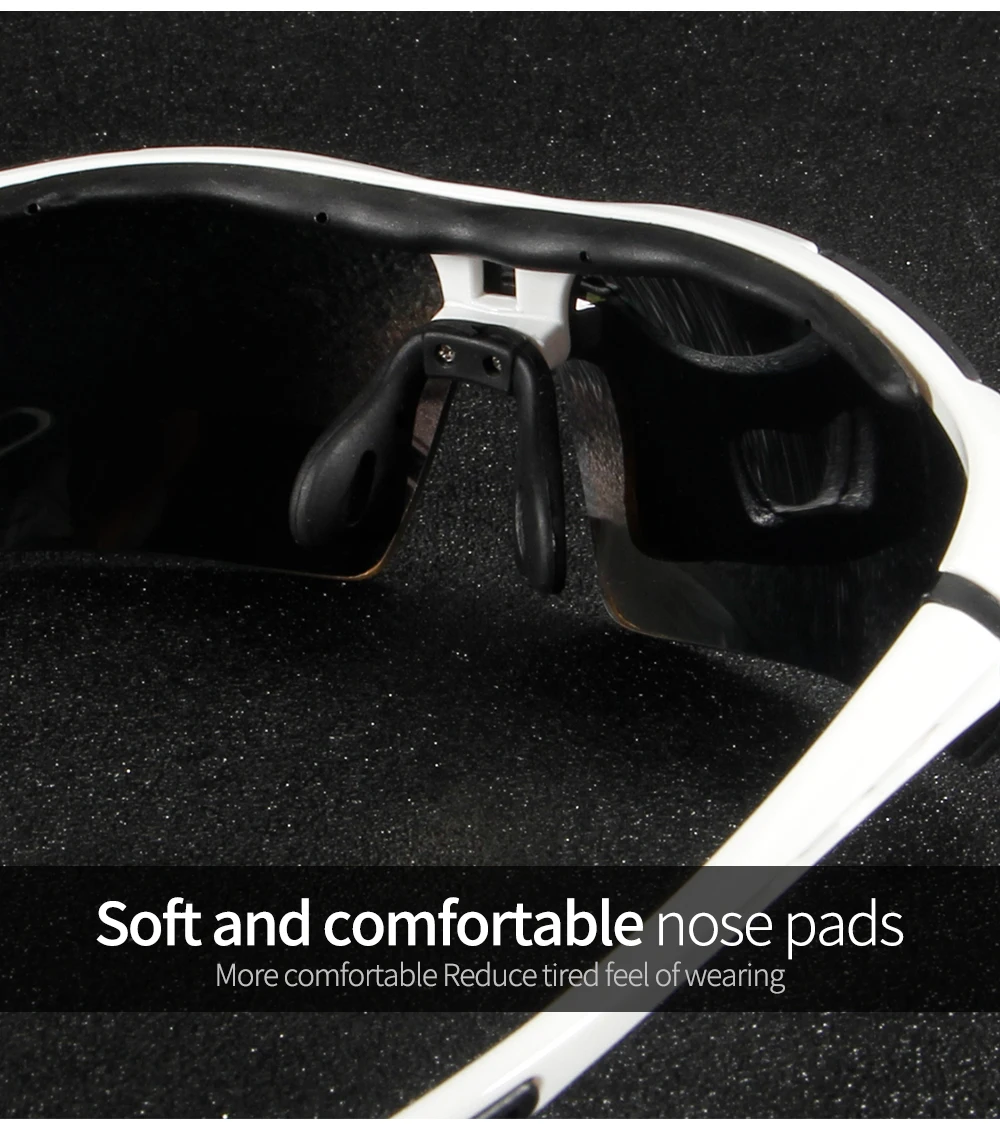 Myopic Cycling Sunglasses Polarized Changeable 5 Lens UV Protection