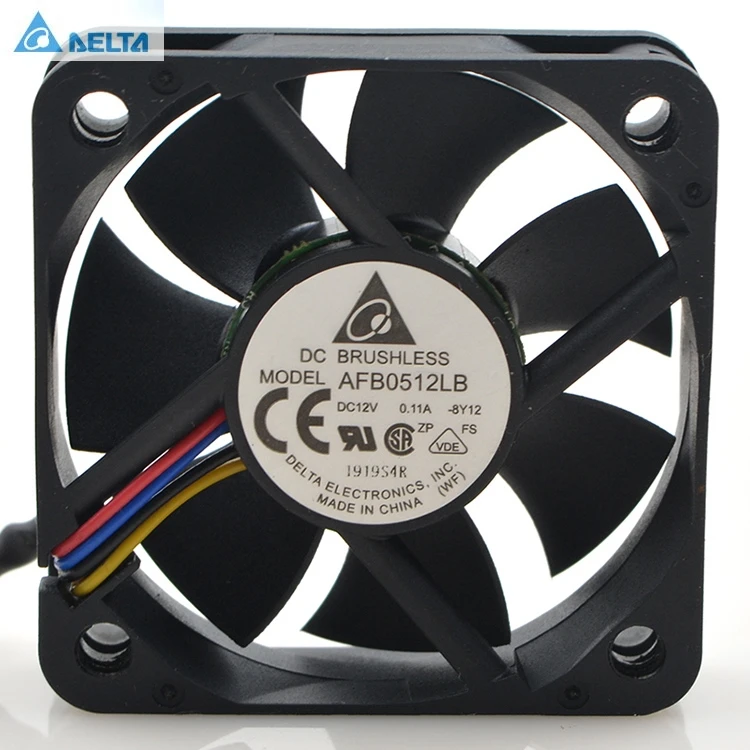 Вентилятор охлаждения delta AFB0512LB 5015 5 см 0 11a 4 проводной бесшумный|silent cooling fan|cooling