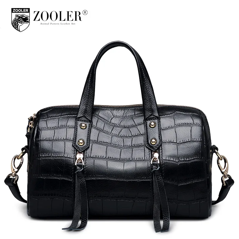 ZOOLER Luxury Solid Women Bags Designer Tassel Bolsa Feminina Famous Brand Alligator Ladies Genuine Leather Handbag Best Quality