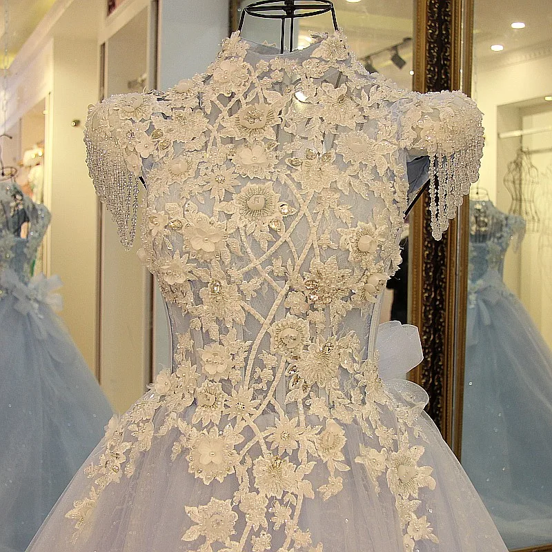 Винтажное мусульманское свадебное платье Vestido De Noiva ТРАПЕЦИЕВИДНОЕ фатиновое с