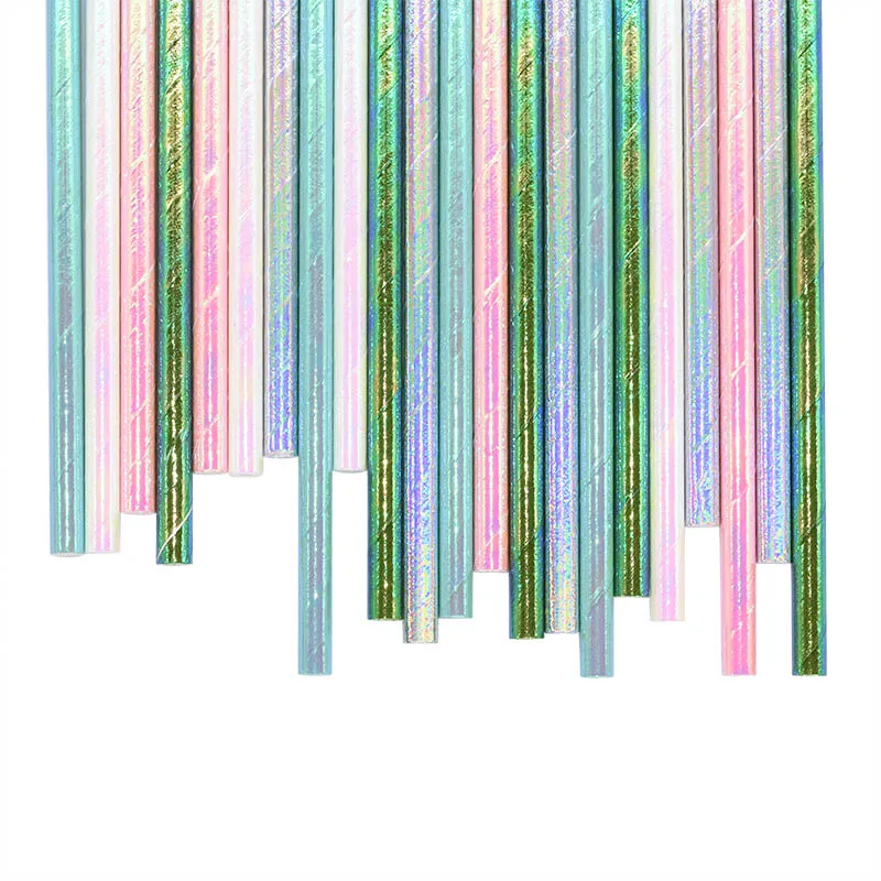 25 шт. лазерная бумага соломинки вечерние бумажные соломинки с днем рождения Decoraiton бумажные соломинки Свадебные украшения для детей