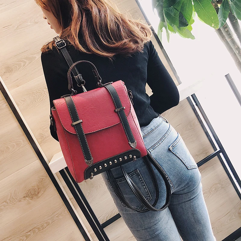 Mochilas de moda para mujer 2018 Mini Mochila de cuero para mujer de Color sólido pequeñas bolsas de hombro Mochila escolar para niñas Mochilas de moda para mujer 2018 Mini Mochila de cuero para mujer de Color sólido pequeñas bolsas de hombro Mochila escolar para niñas