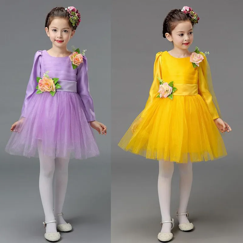 Детское балетное платье с блестками, 10 цветов Детские Бальные вечерние платья-пачки для девочек костюм для танцев