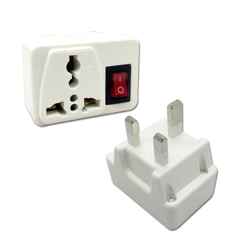 

Universal Electric Plug With On/Off Switch to UK power plug International Travel Charger Power Socket Adapter UK New Arrival