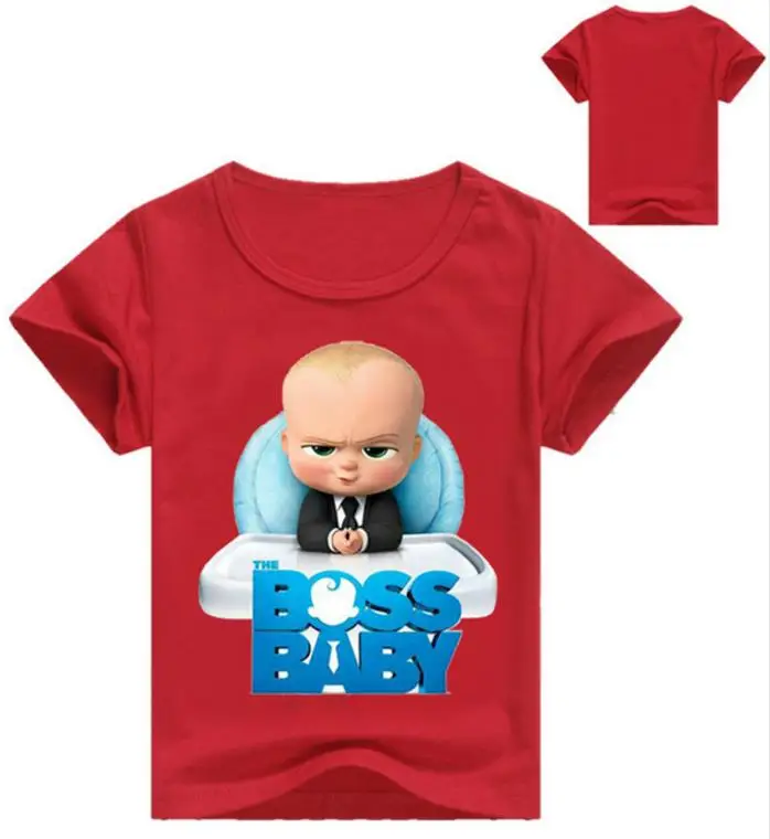 BOSS BABY/детская одежда Топ для девочек и мальчиков короткие футболки для подростков, повседневные рубашки для малышей, костюм детская одежда, футболка, топы - Цвет: style 7