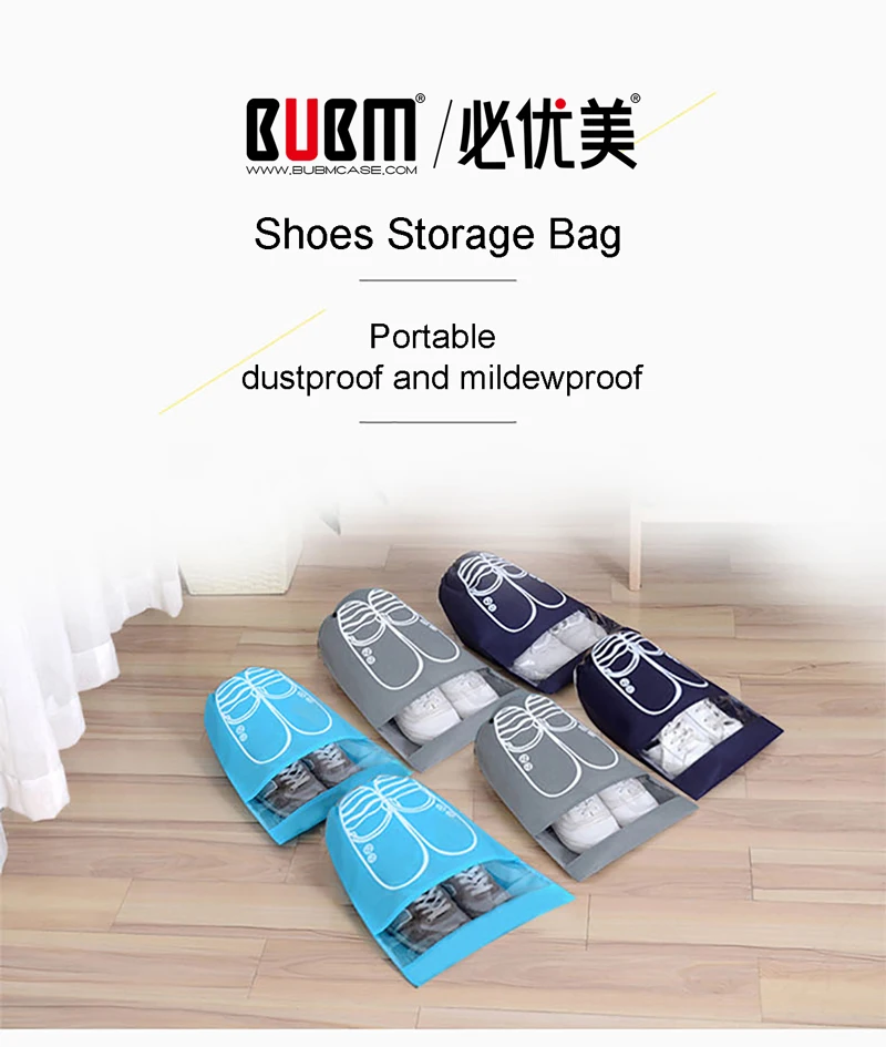 BUBM 6 шт Портативные дорожные сумки для обуви с веревкой для мужчин и женщин, большие водонепроницаемые сумки для обуви, упаковочные Органайзеры