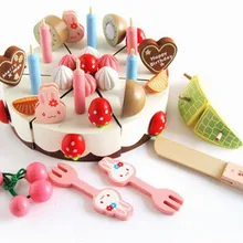 Новая деревянная игрушка MOMO кролик фруктовый торт детская игрушка