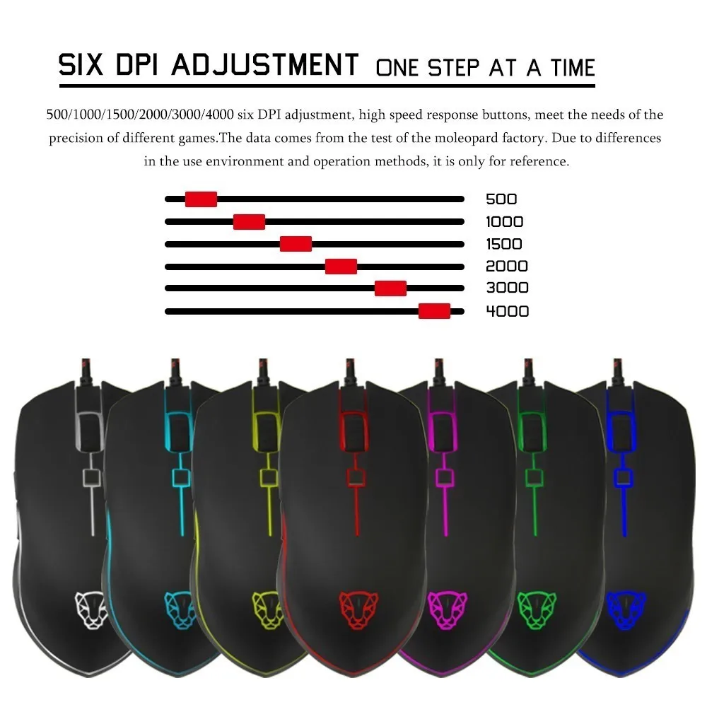 Motospeed V40 USB Wired Gaming Mouse RGB Backlight 6D Optical 4000 DPI Gamer Mause With Mouse Pad For Overwatch LoL Game Laptop