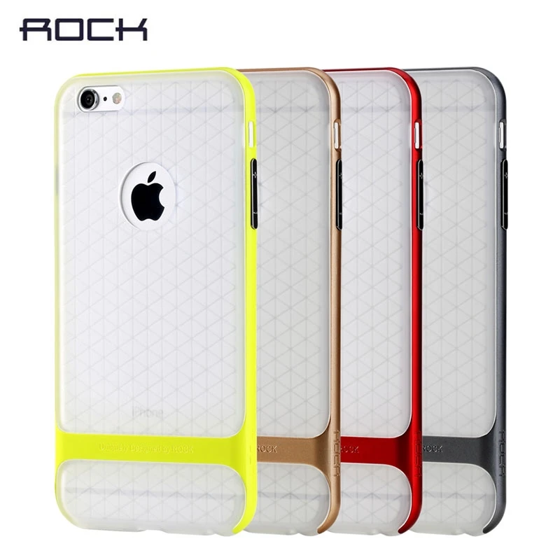 

Rock Royce Series Case for iPhone 6 Plus Luxury Hybrid Soft TPU+PC Transparent Case for iPhone 6s Plus 5.5" Back Cover Clear