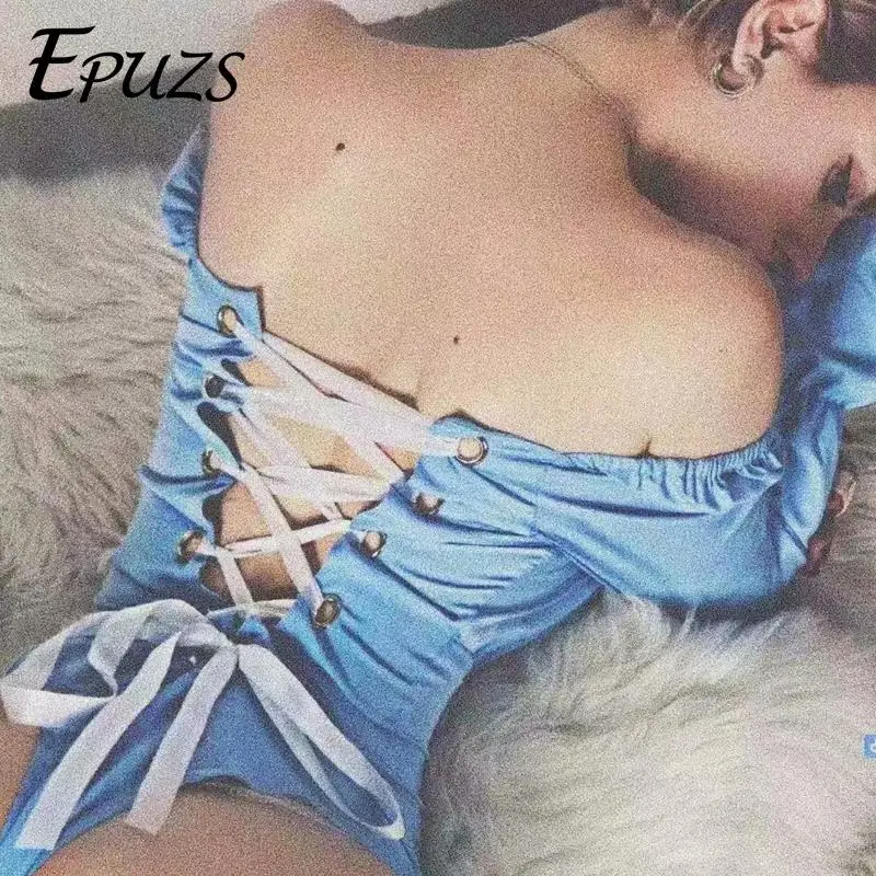 

Summer backless lace up sexy bodysuit women casual rompers womens jumpsuit korean body mujer long sleeve bodysuit 2019