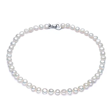 DAIMI элегантное жемчужное ожерелье 8-9 мм, жемчужное ожерелье в стиле барокко, жемчужное ювелирное изделие, колье, хорошее ювелирное изделие для женщин, свадебное ювелирное изделие