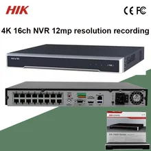 DS-7616NI-I2/16 P Hik 16ch NVR 4K NVR w/16POE H.265 12MP разрешение Запись 2SATA сигнализация в/из CCTV рекордер