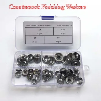 

304 Stainless Steel [#6- #12] Finishing Cup Countersunk Washer Assortment Set - 120 Pieces