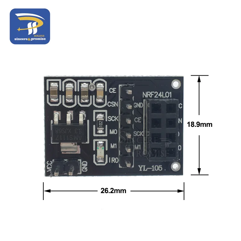 NRF24L01+ модуль беспроводной передачи данных 2,4G/NRF24L01 обновленная версия 2 Мбит/с NRF24L01 гнездо адаптера плата