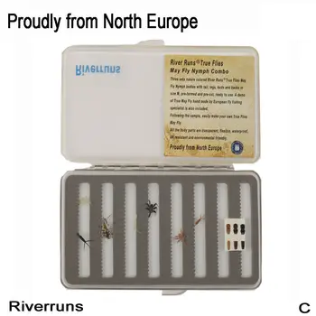 

Free Shipping Riverruns Realistic Flies Mayfly Nymph Flies Part Combo From Europe with A Fly Box