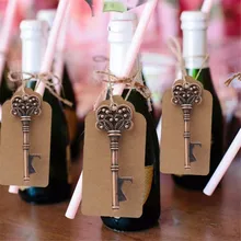 50 шт./лот нежный ретро старинный ключ Форма пива открывалка для бутылок с пустым тег сувенир для свадебной вечеринки декоративные аксессуары