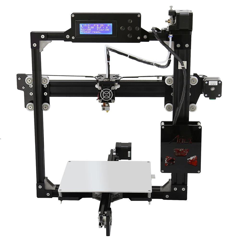 Алюминиевая рамка FDM Anet A8/A6/A3s/A2 3d принтер большого размера печати Reprap i3 DIY 3d принтер комплект с sd-картой 1 кг нити