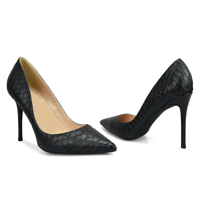 

2018 New fashion woman shoes snake print snake party wedding shoes big size 35-43 sexy pointed toe high heels pumps women shoes