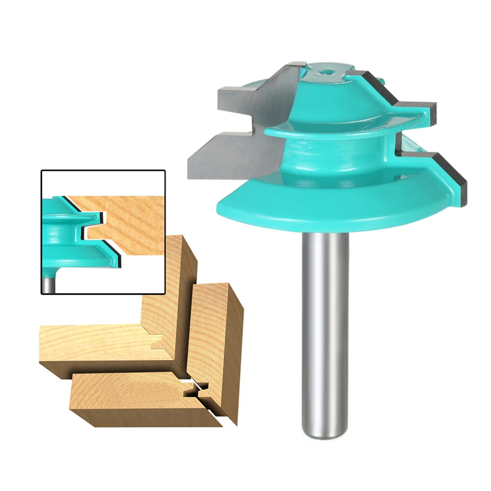 45 градусов соединение в УС с врезкой маршрутизатор бит 1/" хвостовик 1-1/2" Диаметр древесины фрезерный резак фрезы по дереву Сверление дерева инструмент