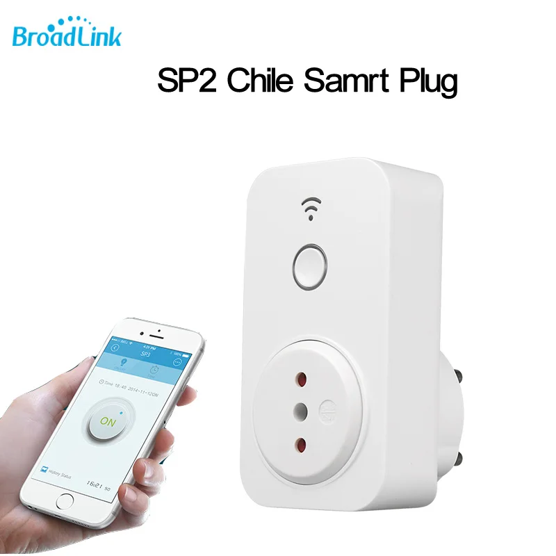 

2017 Broadlink SP2 10A Timer Smart Home Wifi Socket Plug Outlet Chile Standard Smart Remote Wireless Control for iPhone Android
