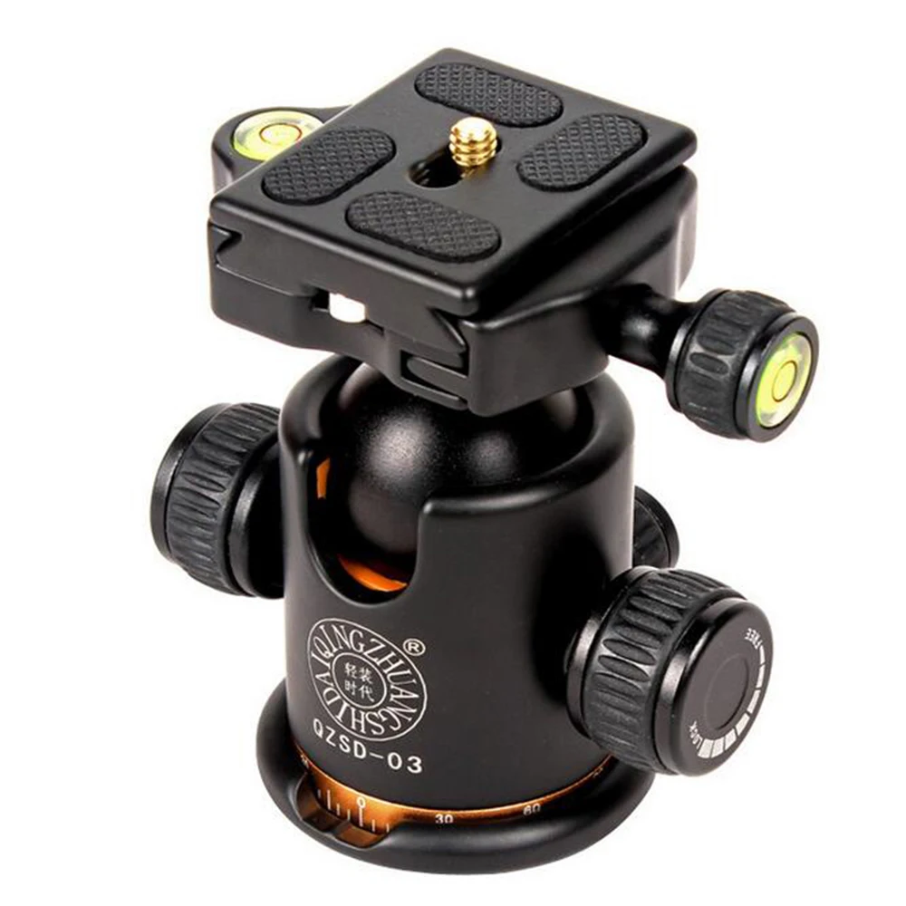 QZSD Q03 360 Tripod Ball Head Aluminium with Quick Release Plate 1/4