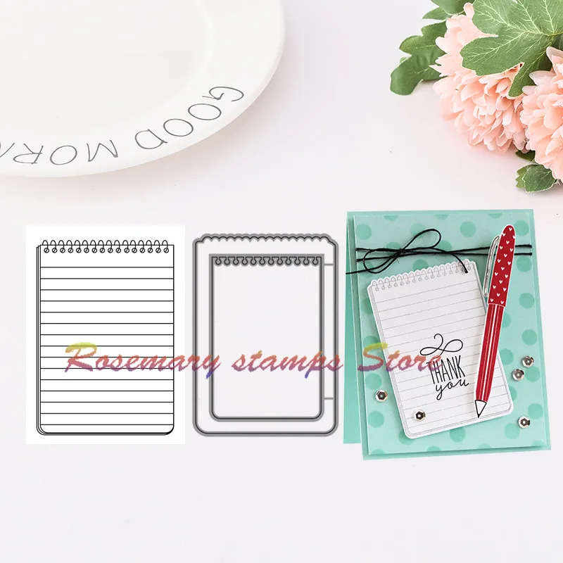 

Rosemary stamps Ink It In Notebook Matal Cutting Dies and Stamps for Scrapbooking Photos Decorative EmbossingPaper Cards