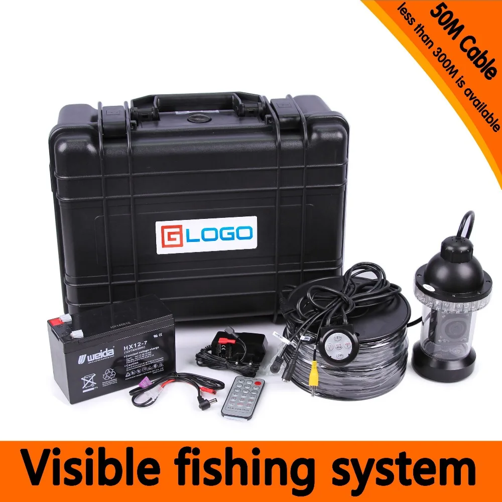 (1 Set) 50M Cable Inspection camera system 7inch LCD display night version underwater fishing Fish finder Free DHL | Безопасность и
