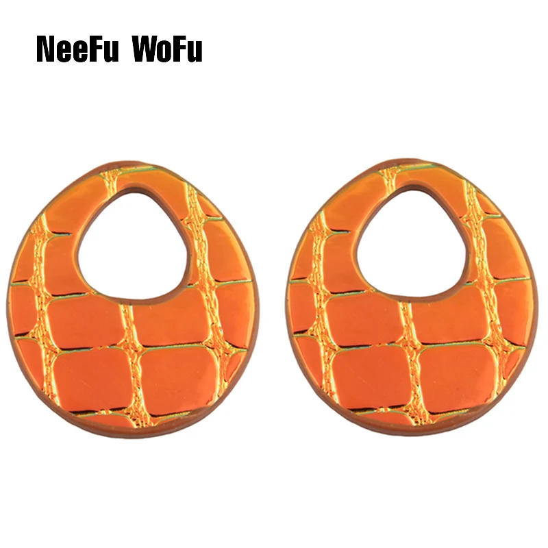 

NeeFu WoFu Water Drop Earrings Flash Leather Earring Large Long Big Earrings Woman Brinco Ear Oorbellen Christmas Gift