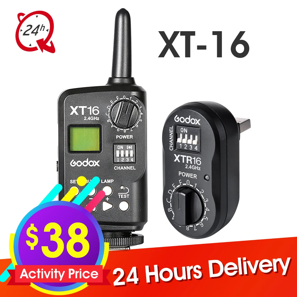 

Godox XTR-16 Flash Receiver 2.4G Wireless X-system for X1C X1N XT-16 Transmitter Trigger Wistro AD360/DE/QT/DP/QS/GS/GT Series