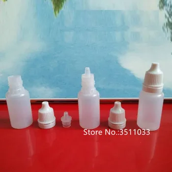 

100pcs/Lot 10ml Plastic Squeezable Eye Liquid Dropper Bottle with Cap Plastic Bottle Medicina Botella Plastico Free Shipping