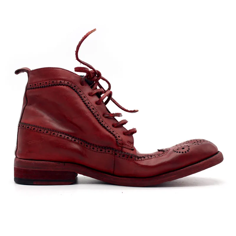 do Tornozelo Botas Lace Up Salto Brogue