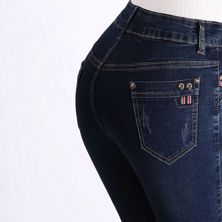 Женские джинсы тонкие Femme Pantalona весенние прямые с высокой талией женские размера