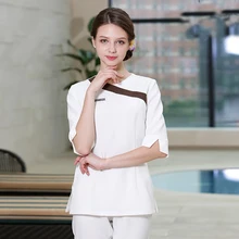 Для женщин комплекты косметолог спецодежды форма Красота маникюрный салон магазин Спецодежда здравоохранения униформа медсестры стоматологическая клиника Костюмы