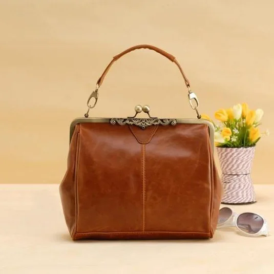 European Purse Fashion Women's Tote Retro Handbags,Vintage Brass Spain